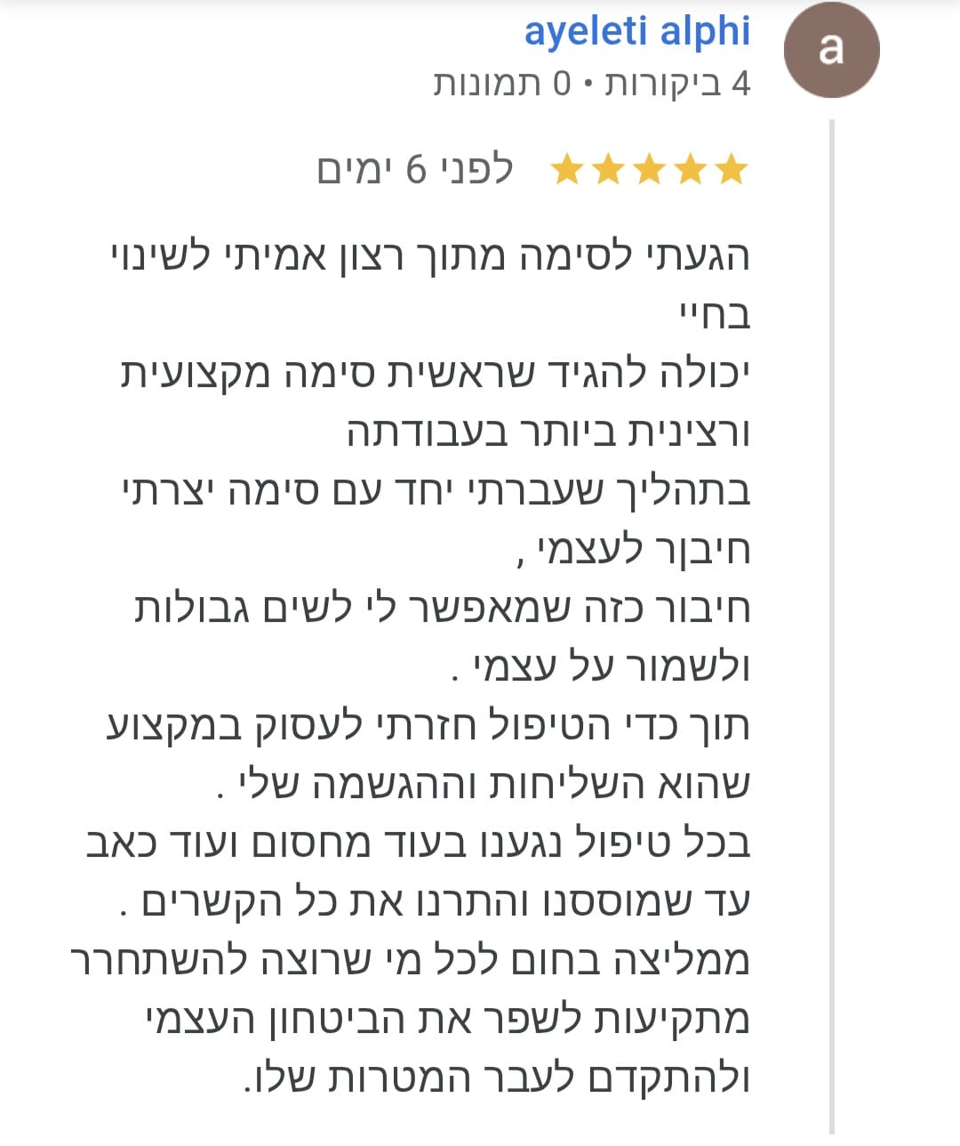 המלצה מאילת אלפי